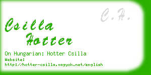 csilla hotter business card